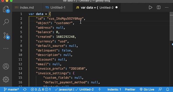 How to copy an object from the Chrome inspector console as code