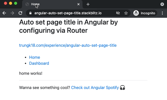 Angular - auto set page title