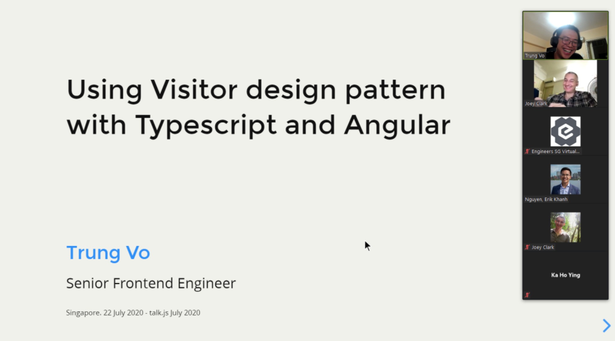 Angular - Using Visitor design pattern with Typescript