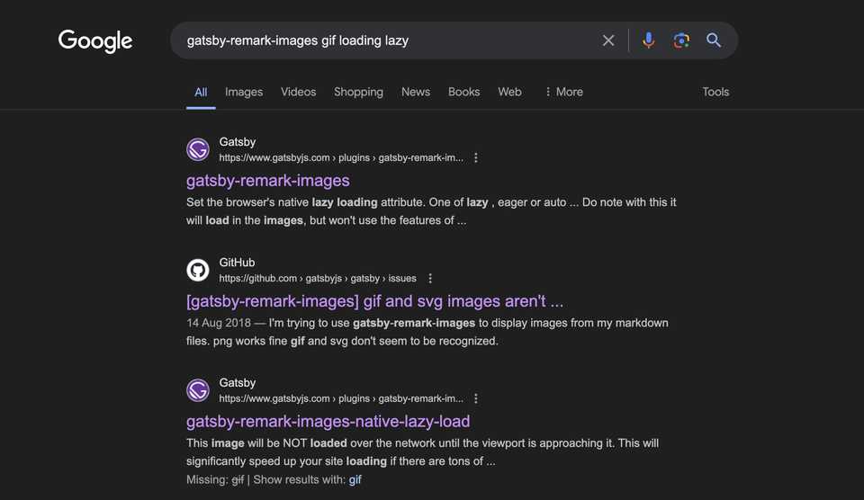 Adding "loading=lazy" to GIF files on my 7-year-old Gatsby blog
