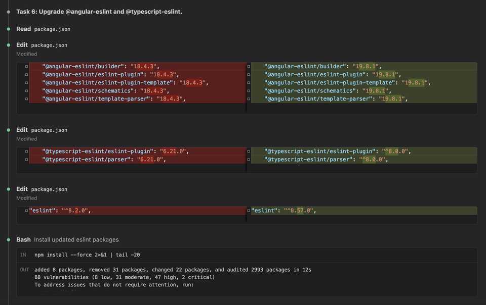 ng lint passing with zero errors after typescript-eslint v8 upgrade
