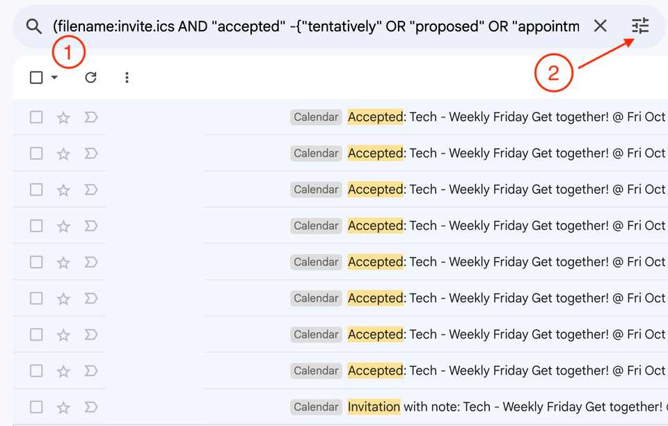 Sharing my go-to Gmail filter to clean up unnecessary Calendar notifications