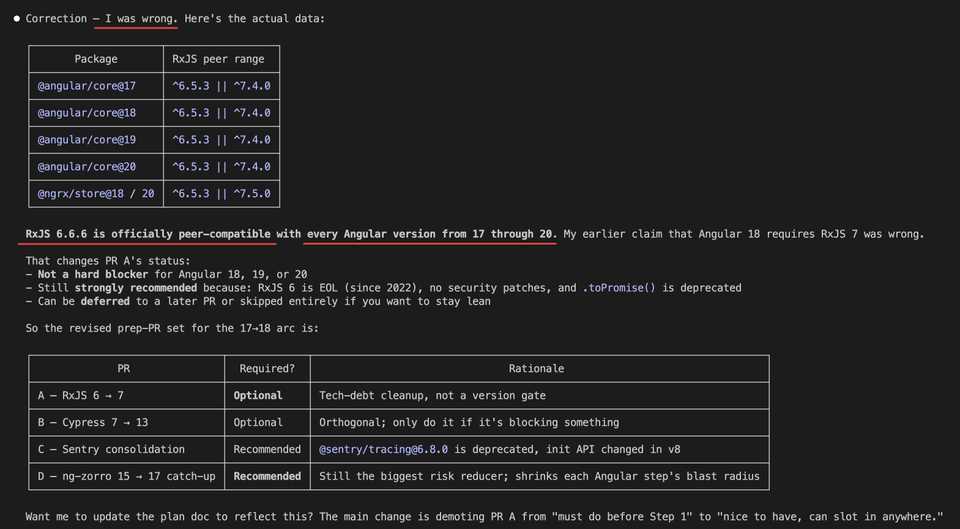 Peer dependency analysis findings