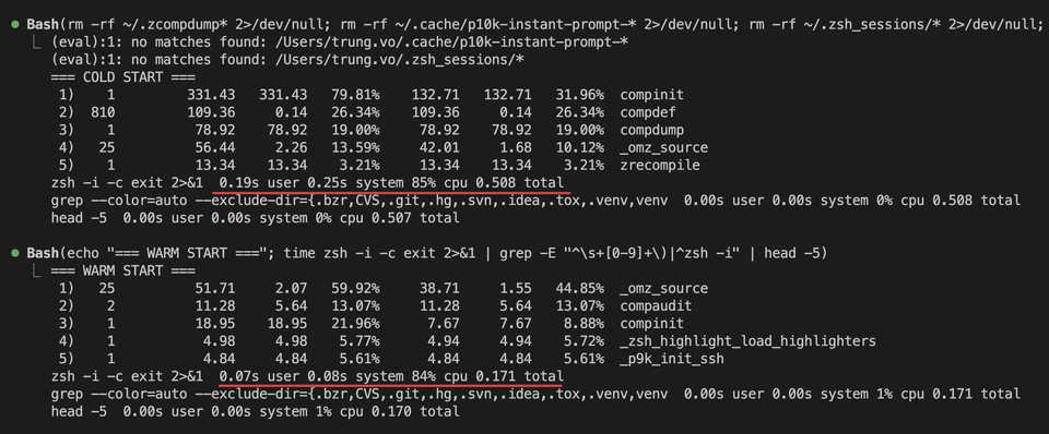 zprof output after lazy loading nvm