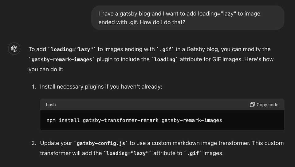 Adding "loading=lazy" to GIF files on my 7-year-old Gatsby blog